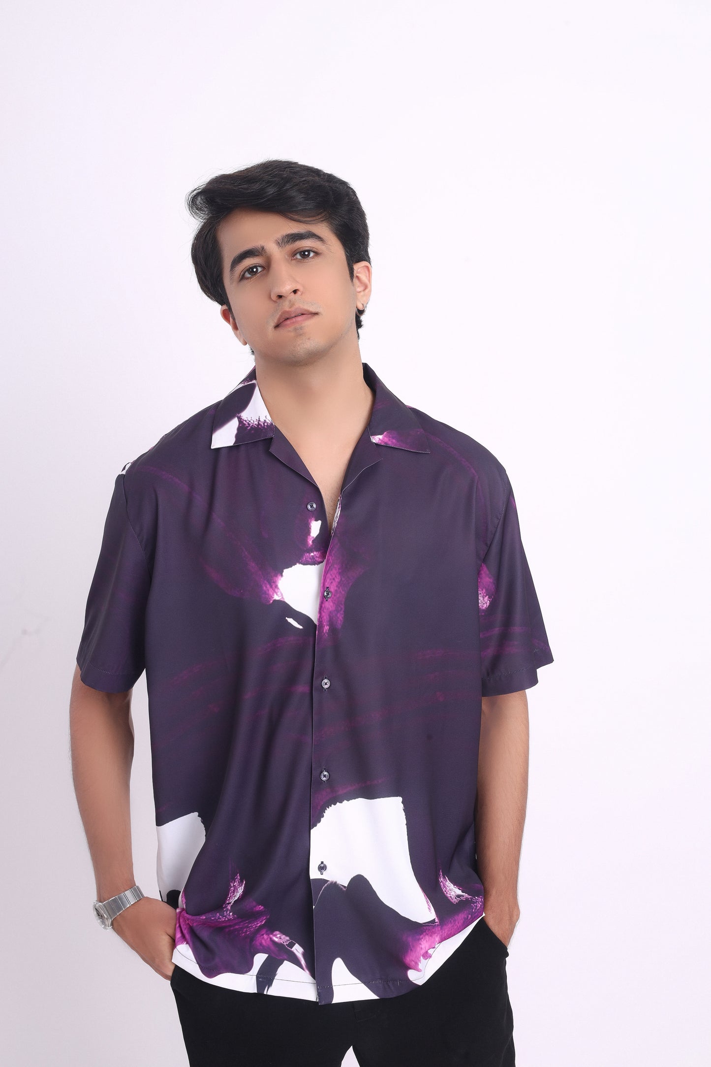 Violet Ink Splash Shirt
