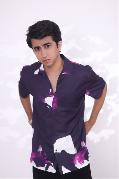 Violet Ink Splash Shirt