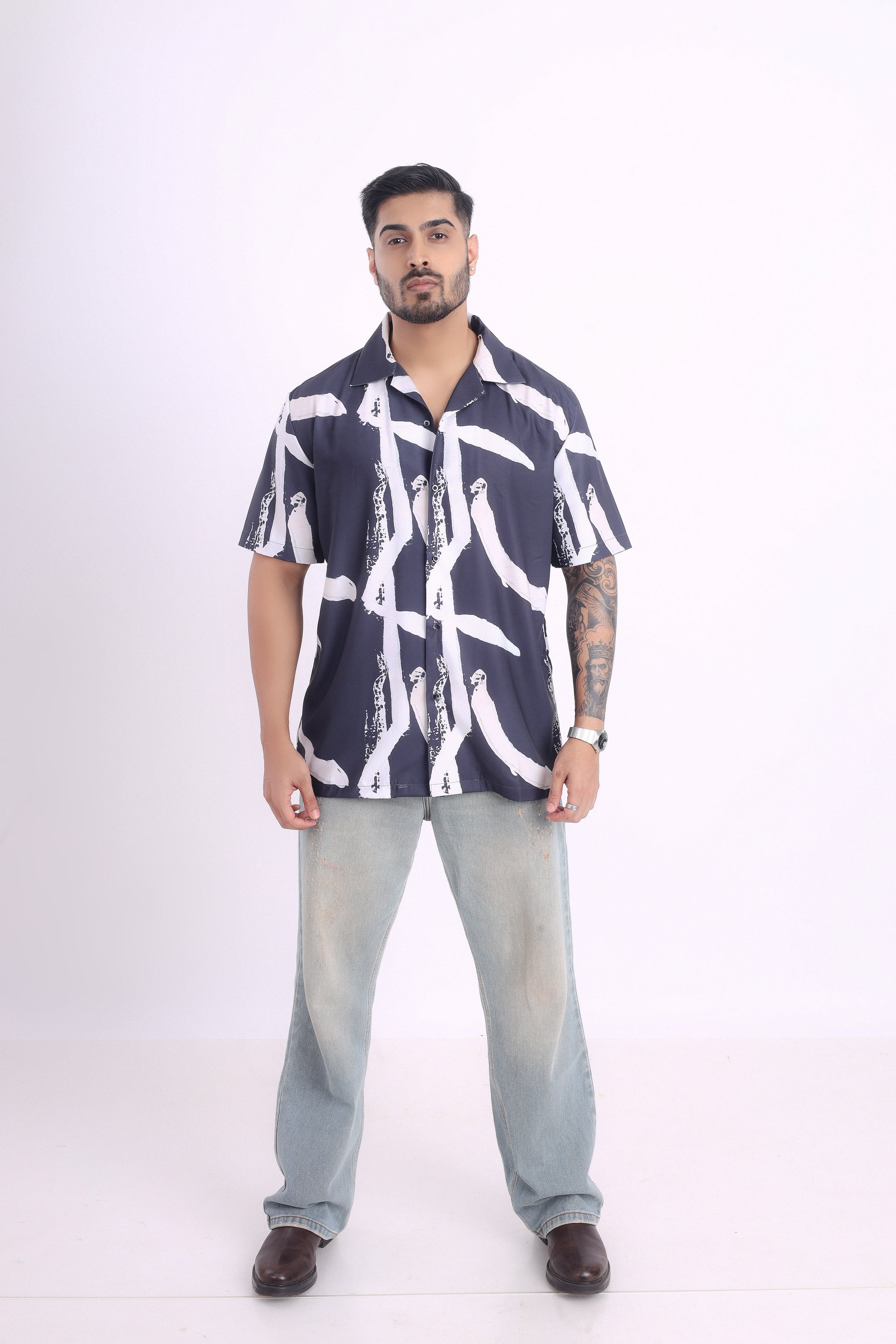 BRUSHSTROKE NOIR SHIRT