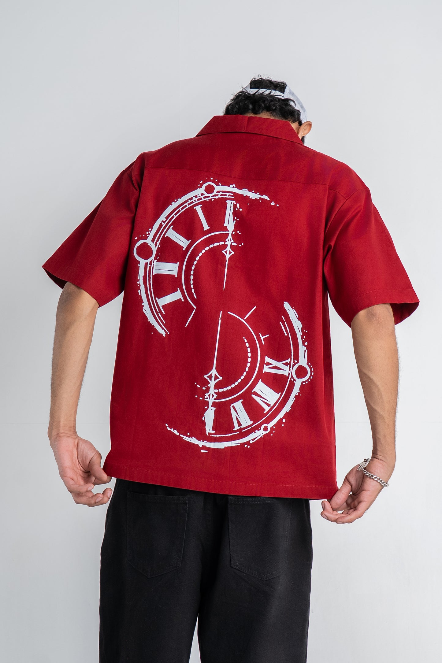 Crimson Red Cotton Shirt