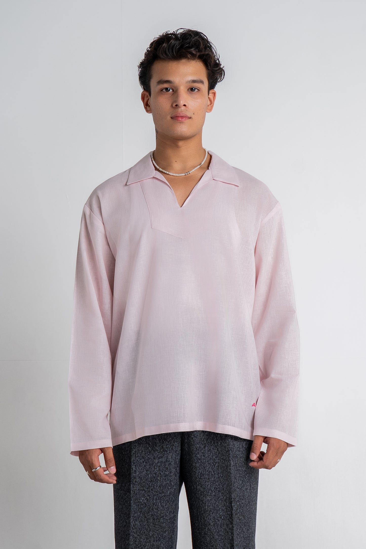 Baby Pink Linen Shirt
