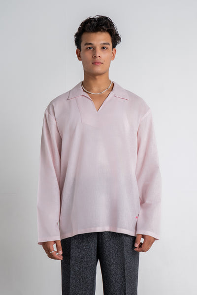 Baby Pink Linen Shirt