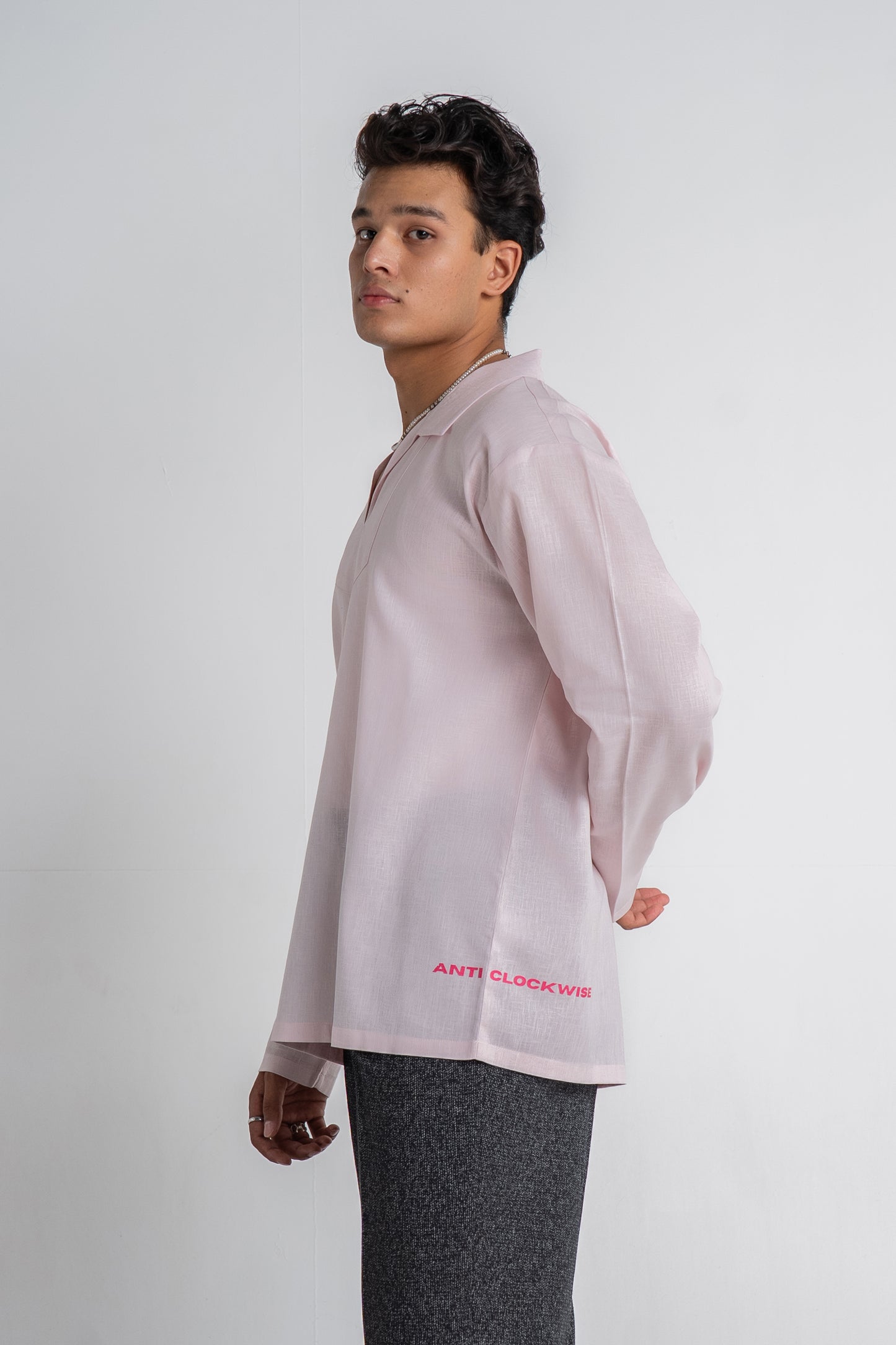 Baby Pink Linen Shirt