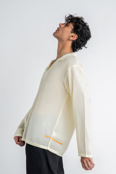 Lemon Yellow Linen Shirt