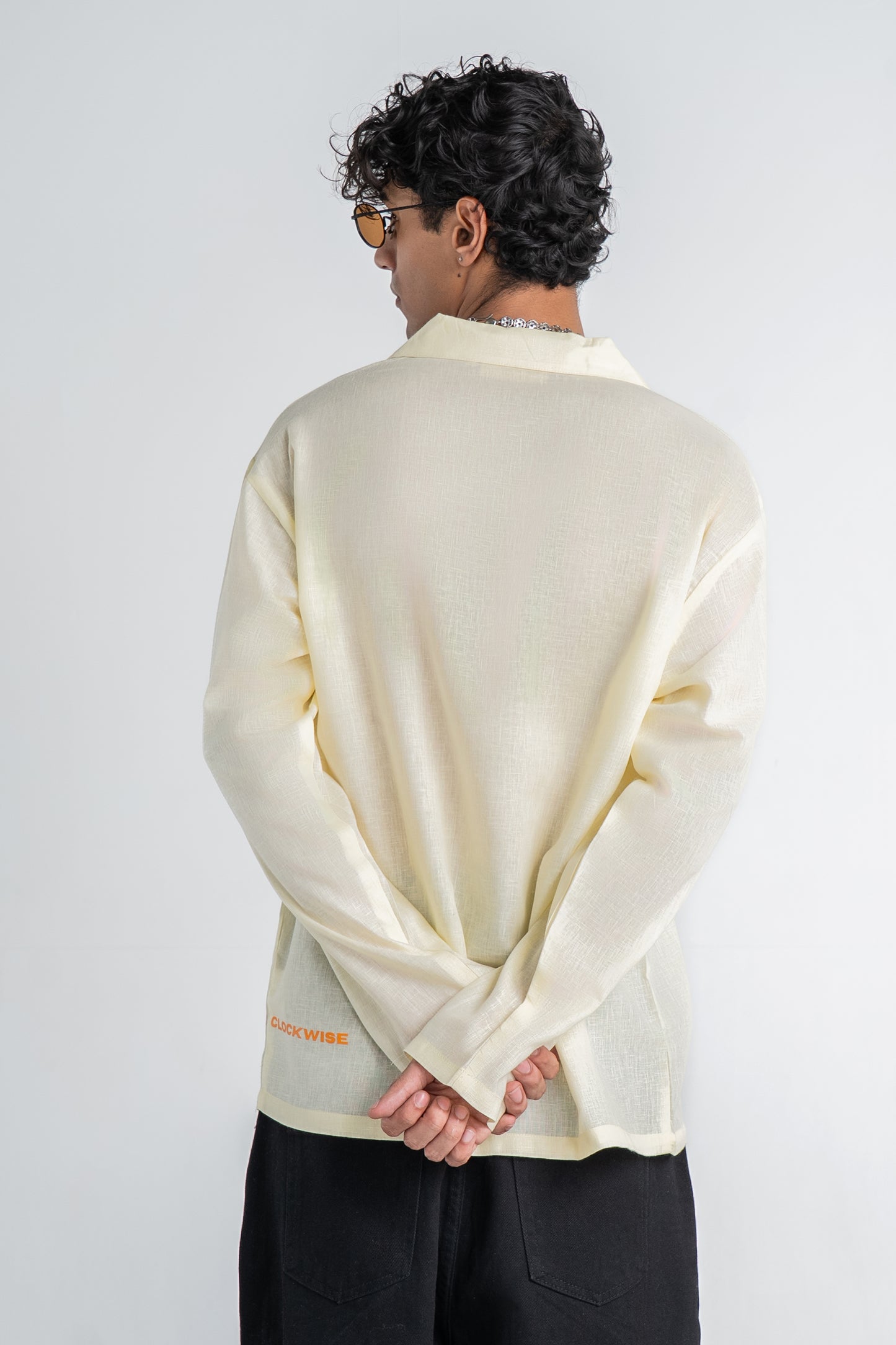 Lemon Yellow Linen Shirt