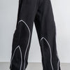 Spiral Piping Black Sweatpant
