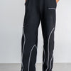 Spiral Piping Black Sweatpant