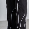 Spiral Piping Black Sweatpant
