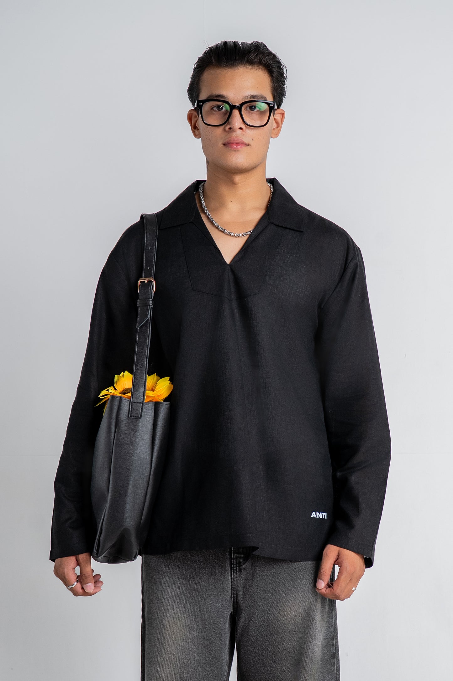 Black linen Shirt