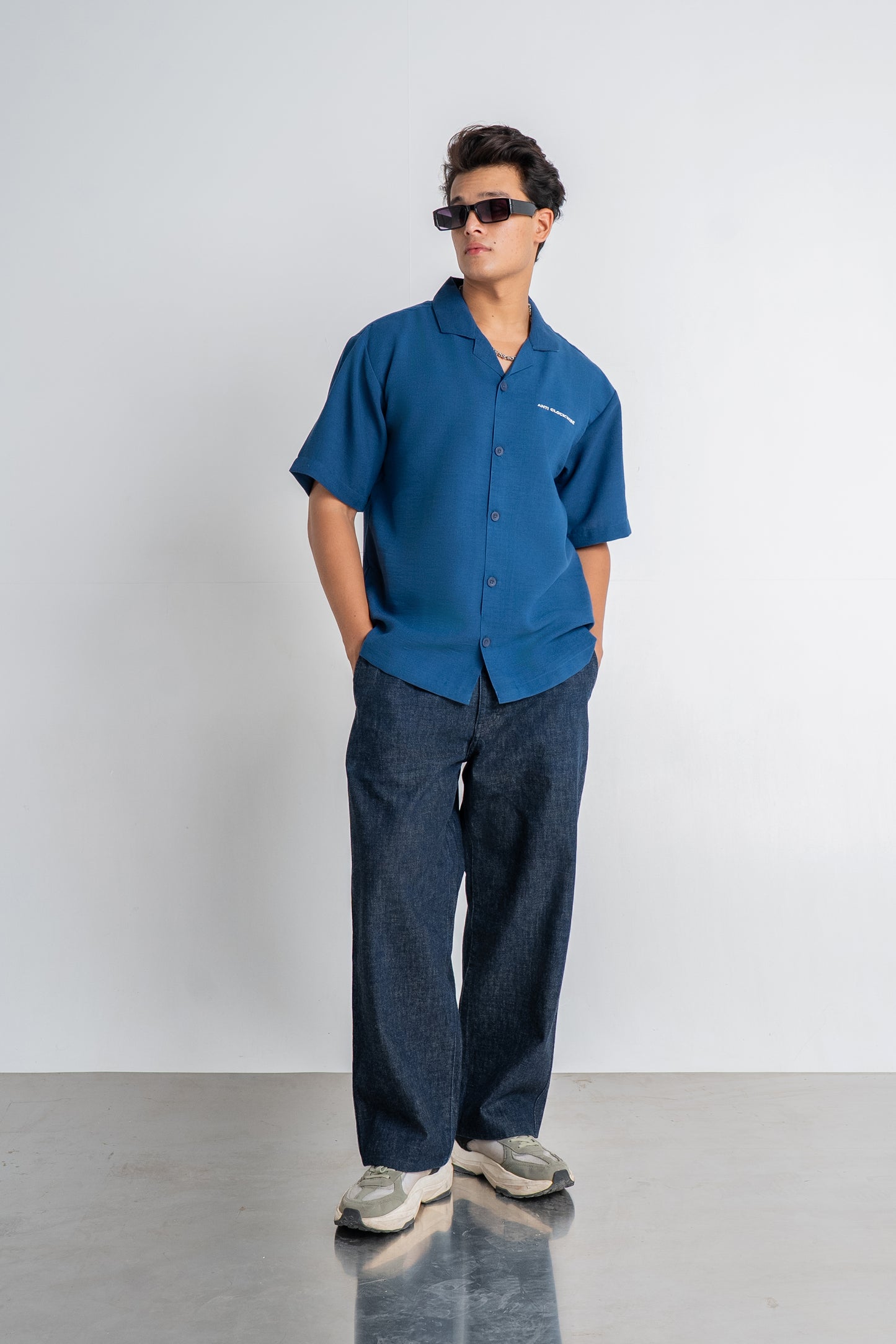 Cobalt Blue Cotton Shirt