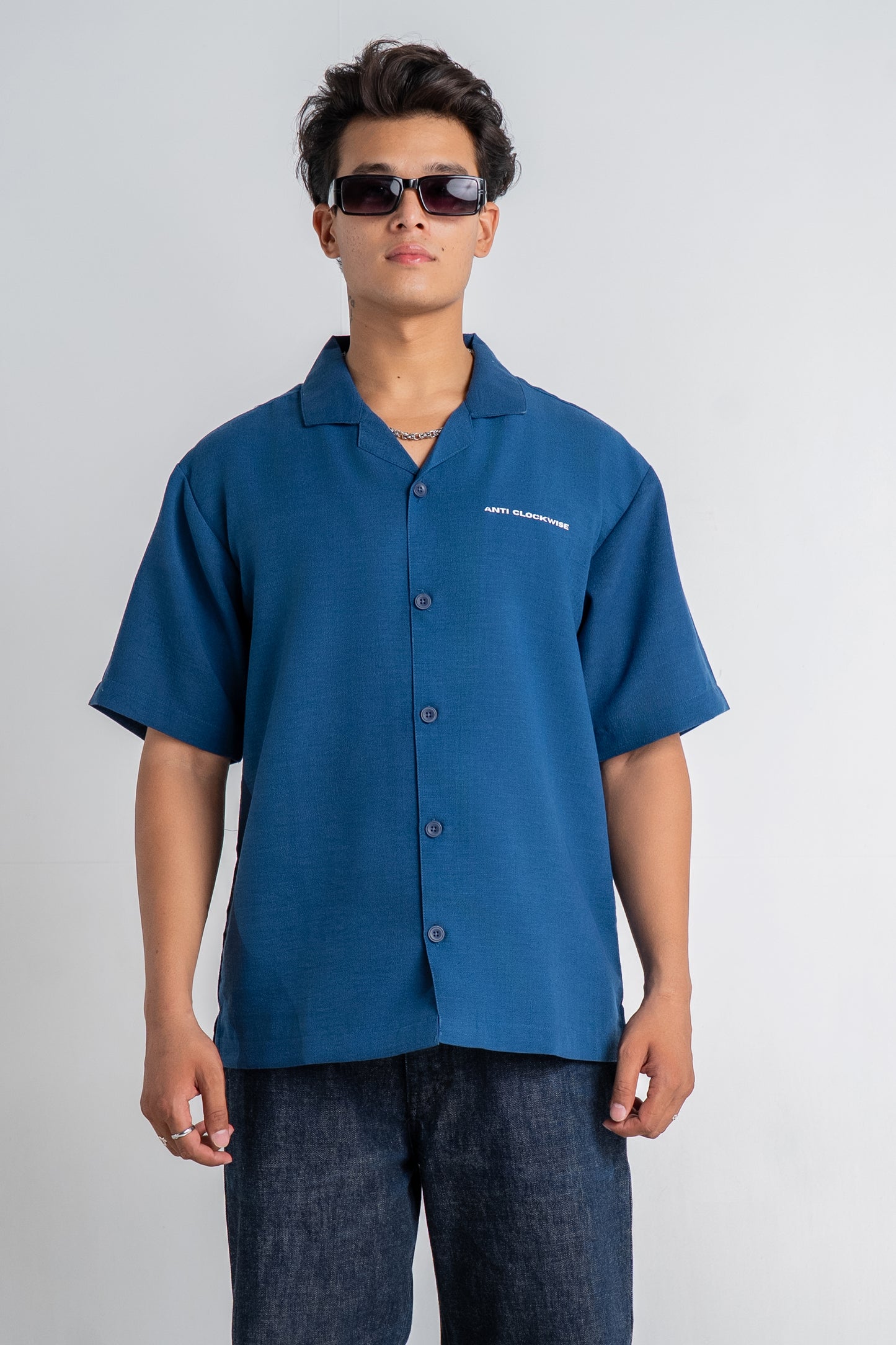 Cobalt Blue Cotton Shirt