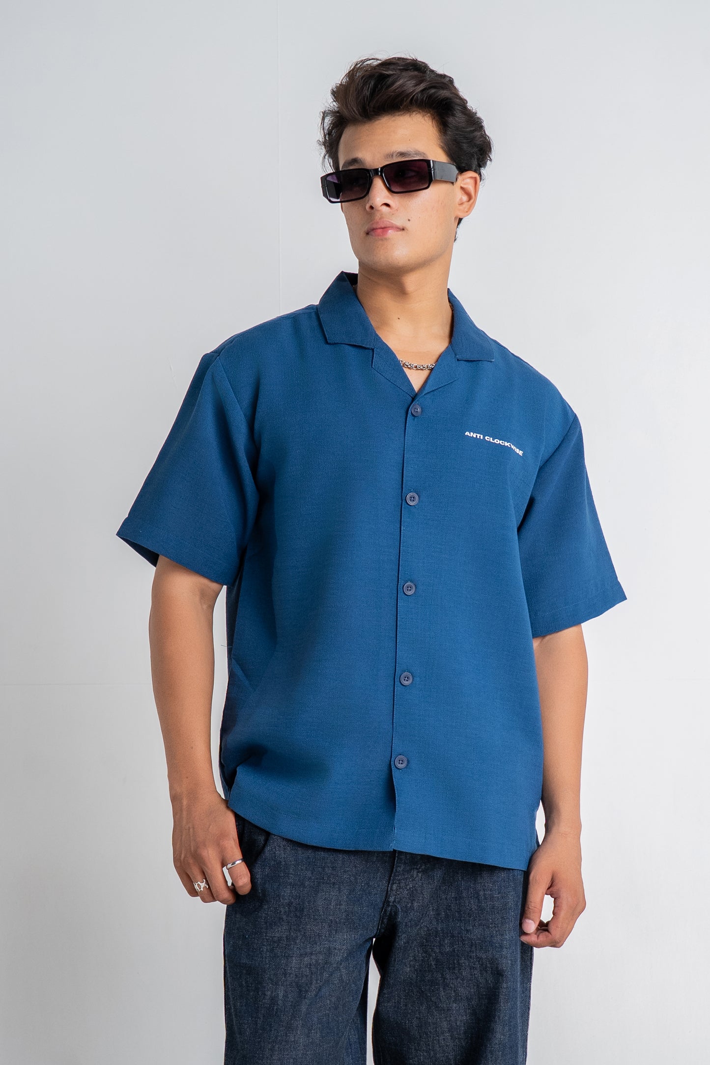 Cobalt Blue Cotton Shirt