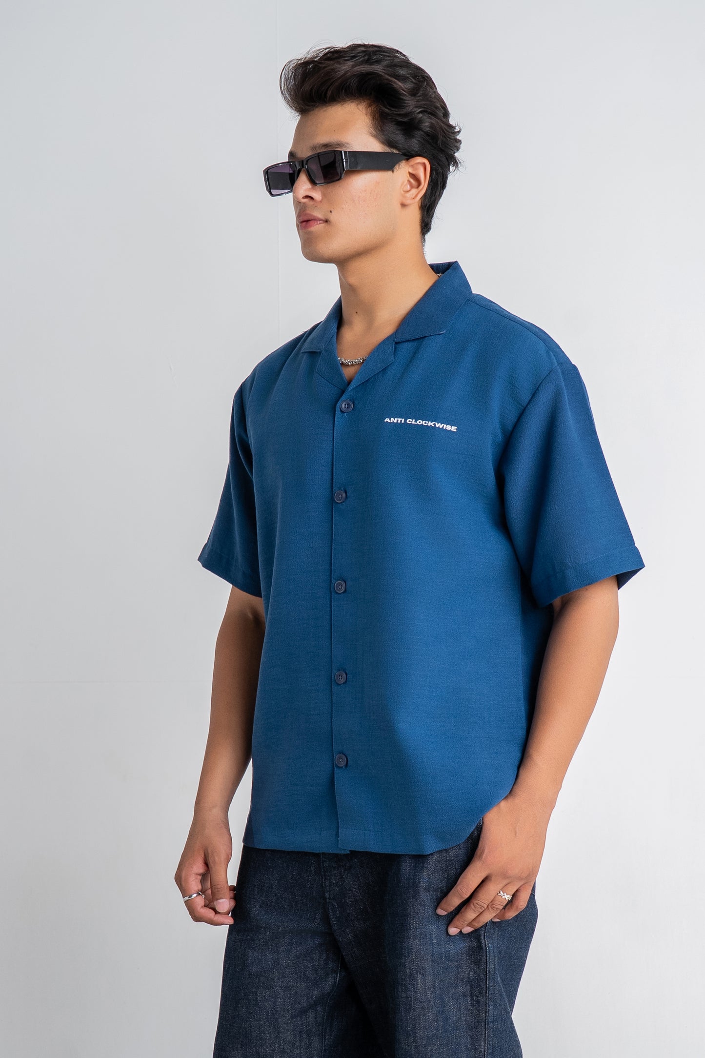 Cobalt Blue Cotton Shirt