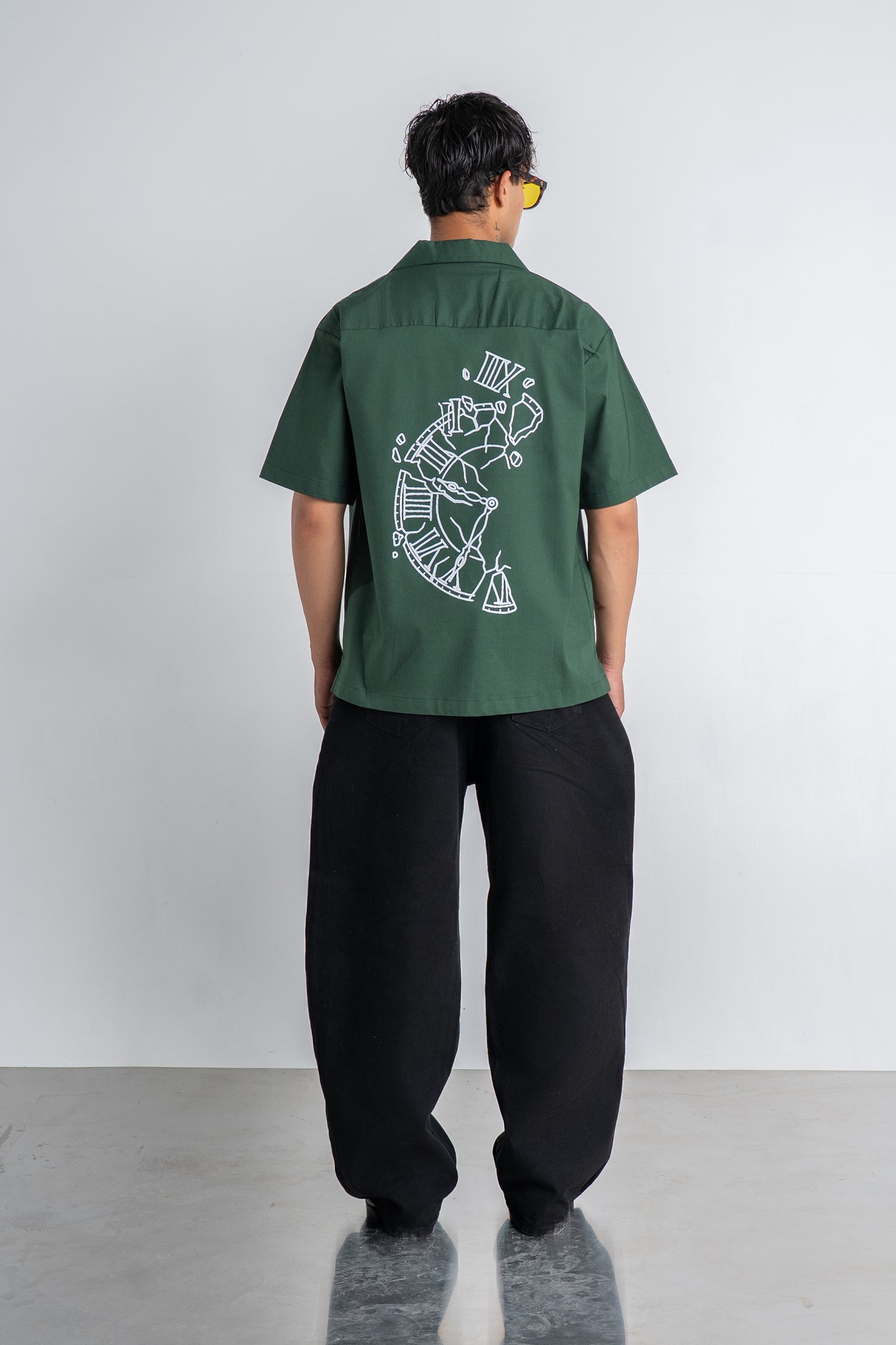 Forest Green Denim Shirt
