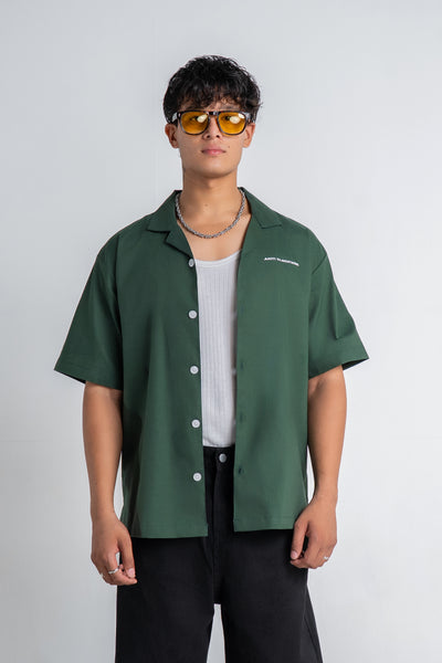 Forest Green Denim Shirt
