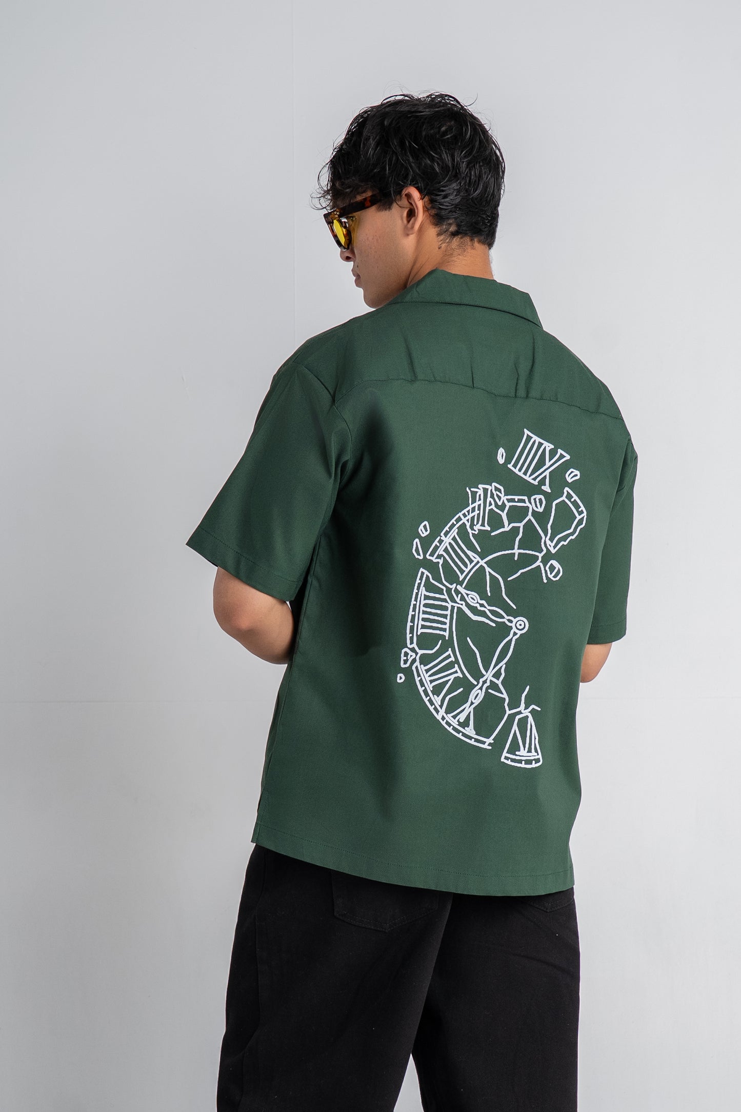 Forest Green Denim Shirt
