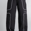Square Piping Black Sweatpant