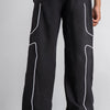 Square Piping Black Sweatpant