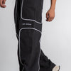Square Piping Black Sweatpant