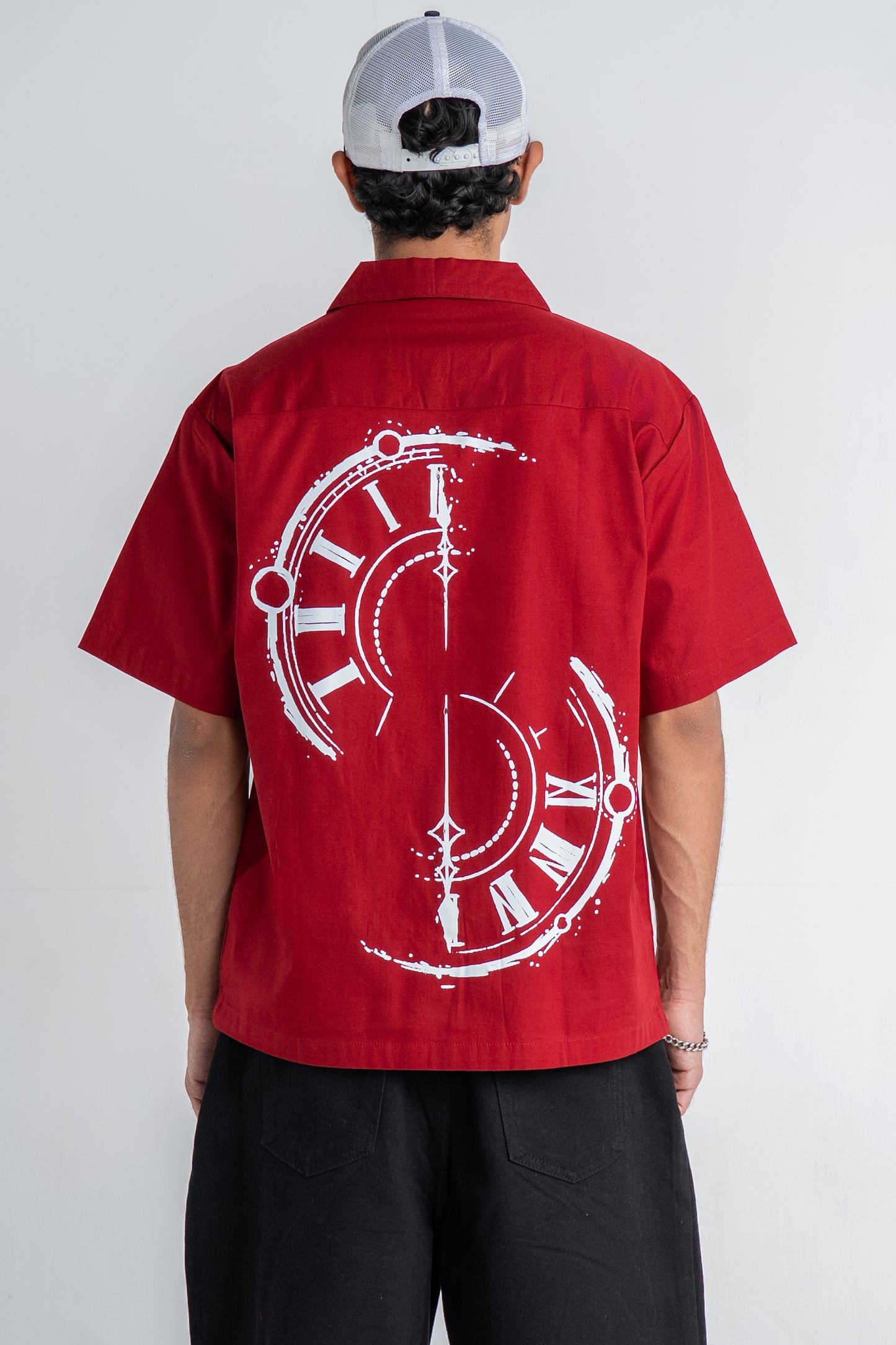 Crimson Red Cotton Shirt