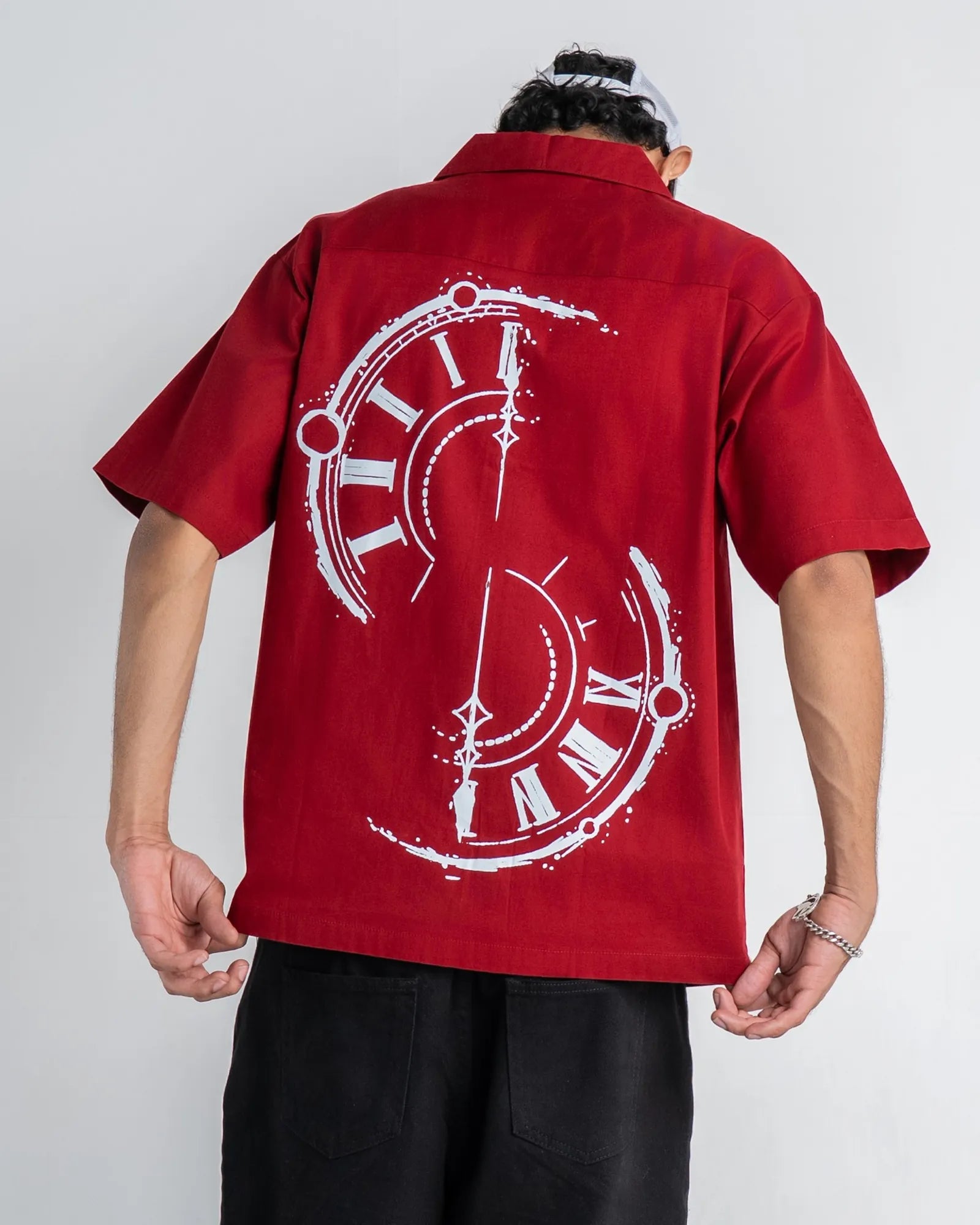 Crimson Red Cotton Shirt