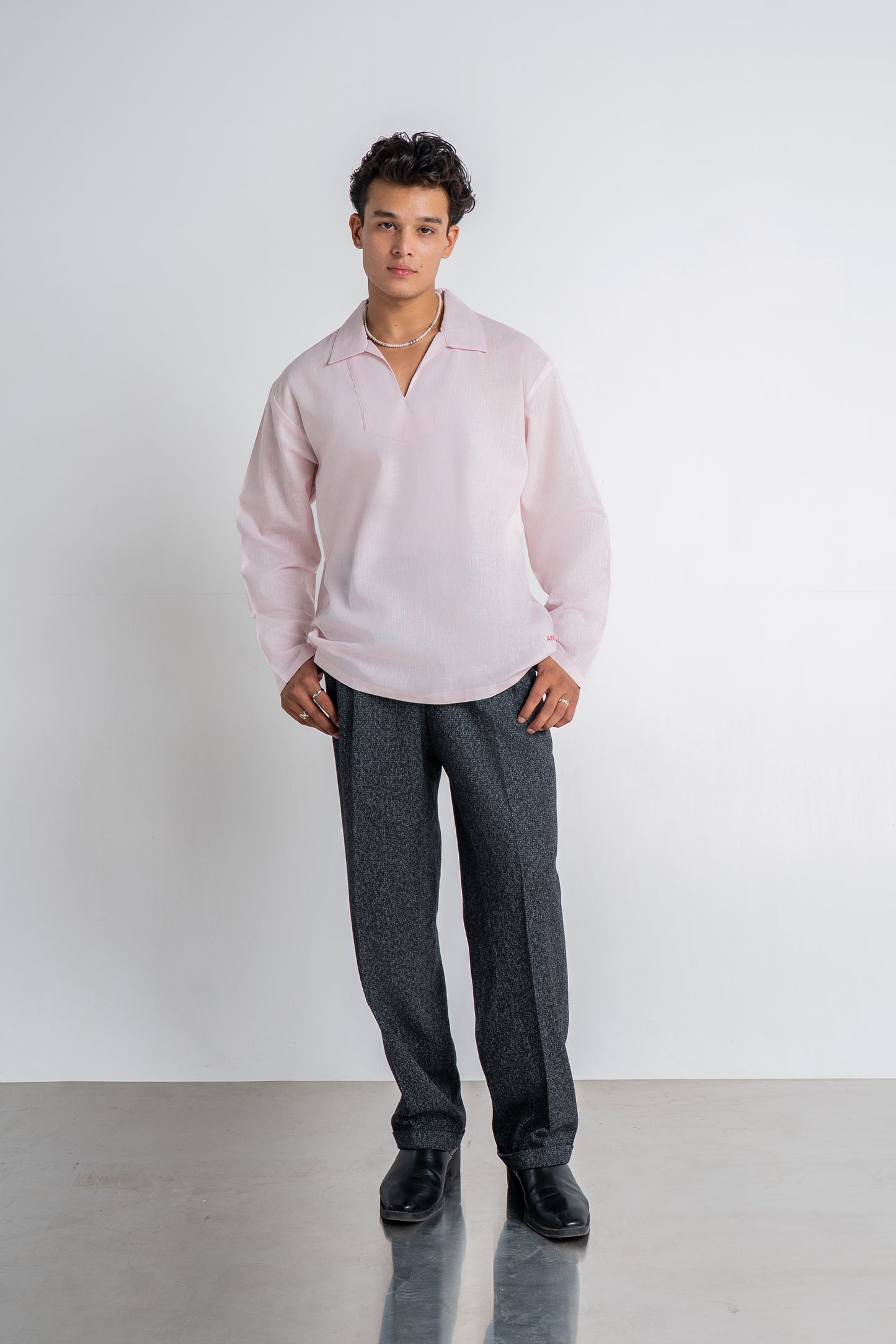 Baby Pink Linen Shirt