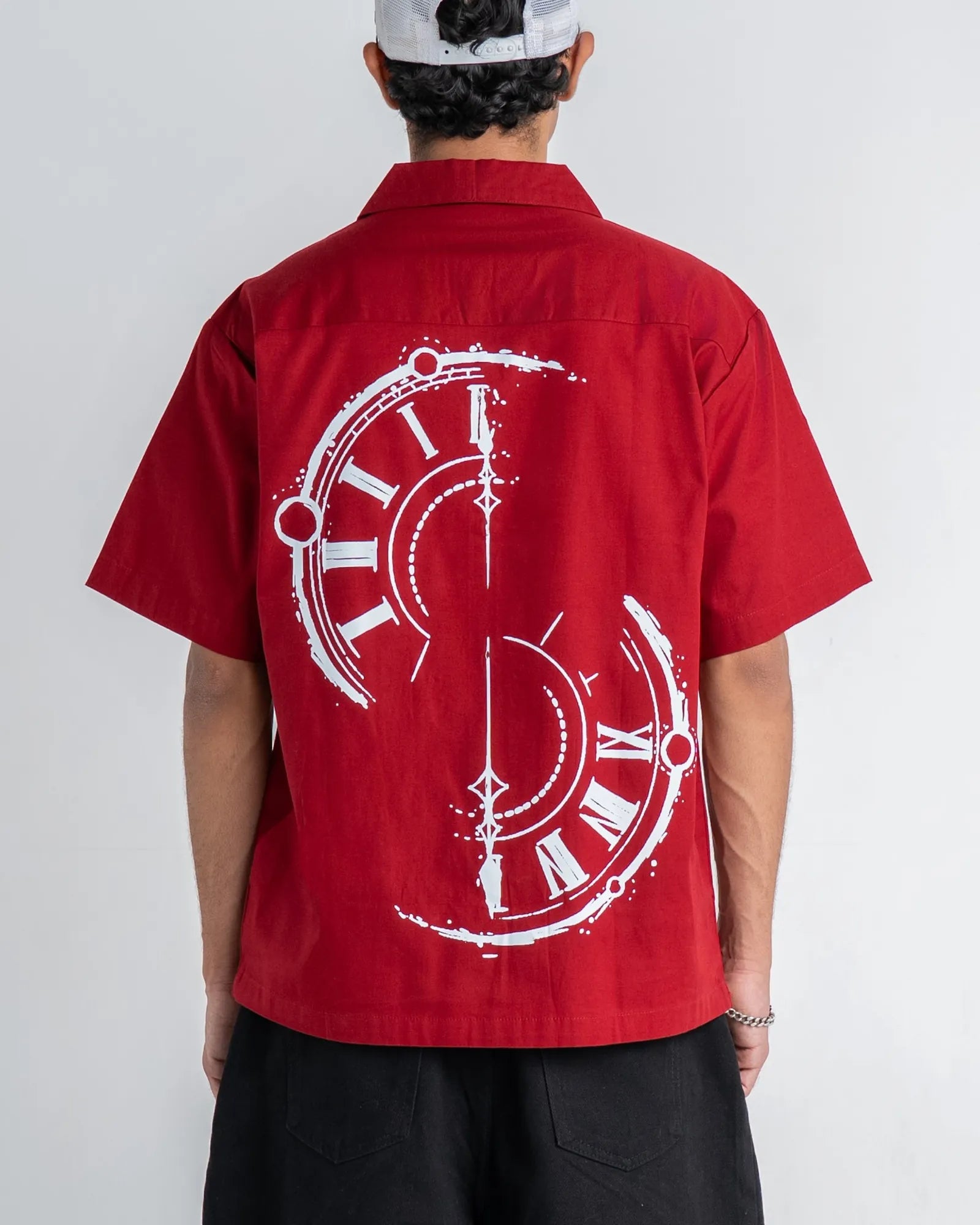 Crimson Red Cotton Shirt