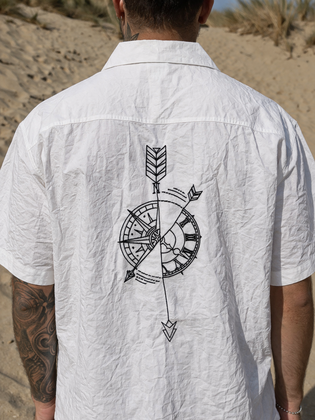 WHITE CRUSHED PAPER SHIRT