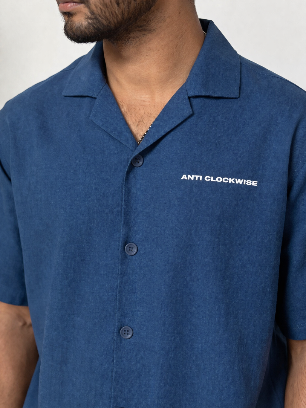 COBALT BLUE COTTON SHIRT