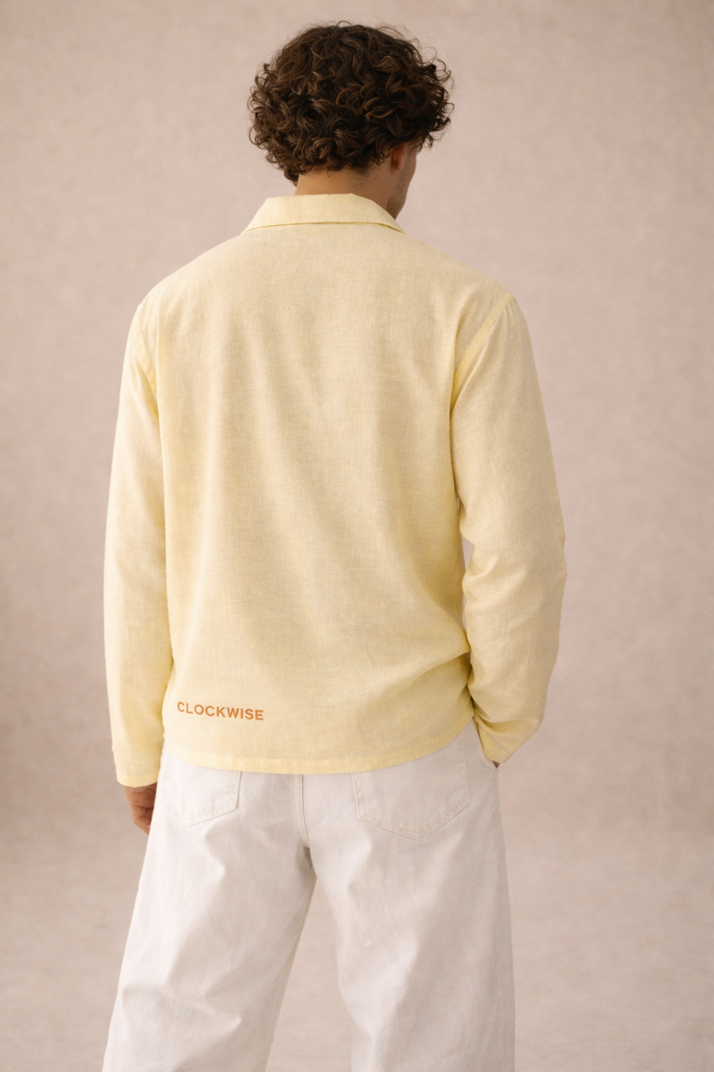 LEMON YELLOW LINEN T - SHIRT