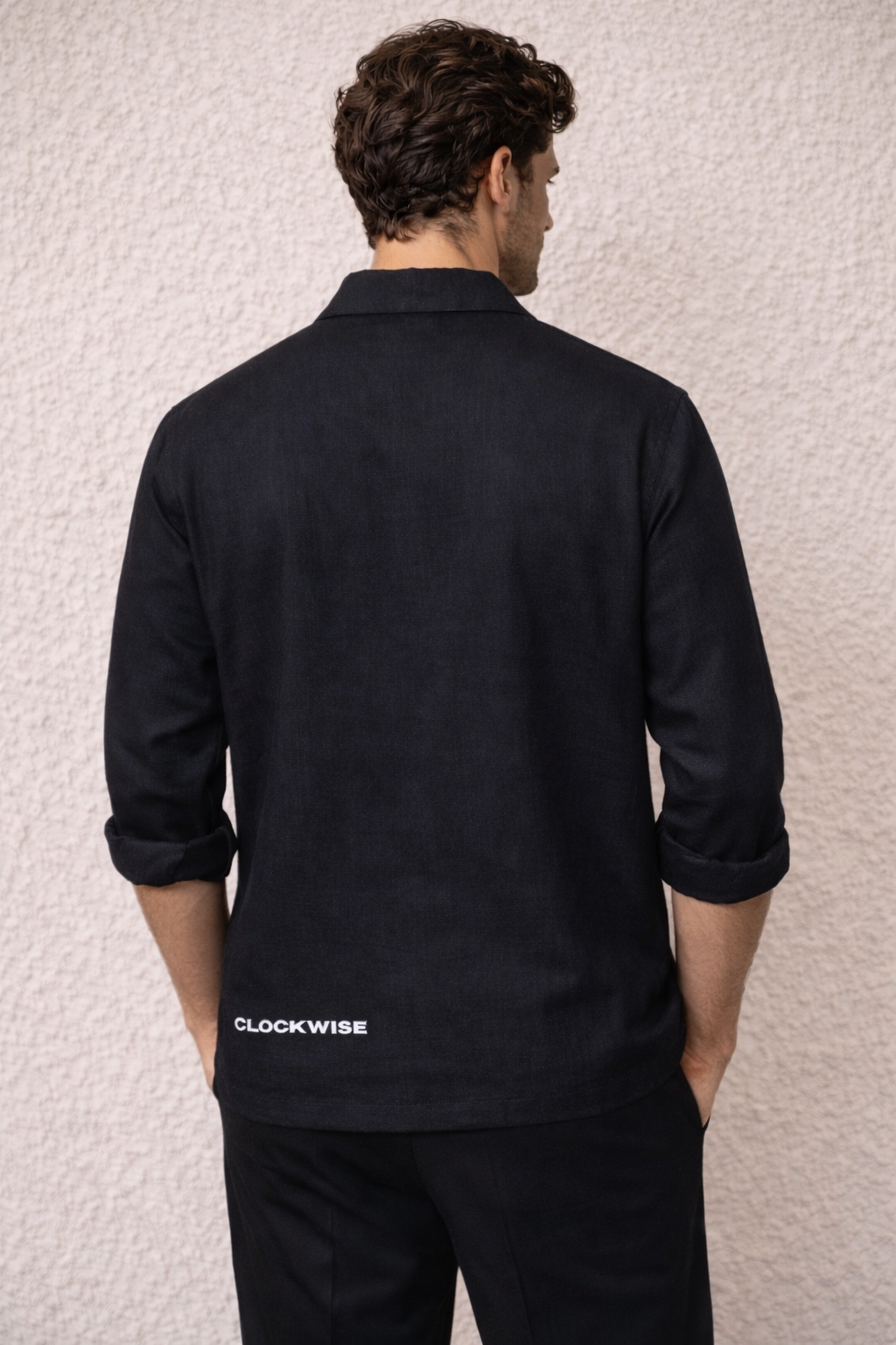 BLACK LINEN SHIRT