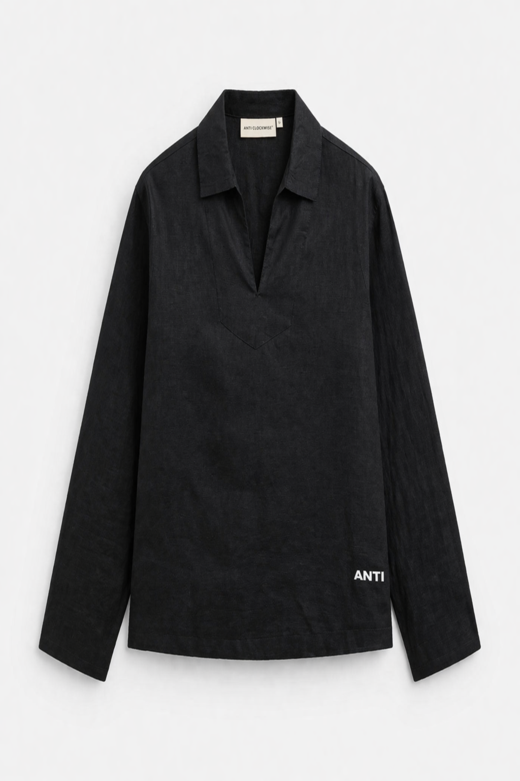 BLACK LINEN SHIRT