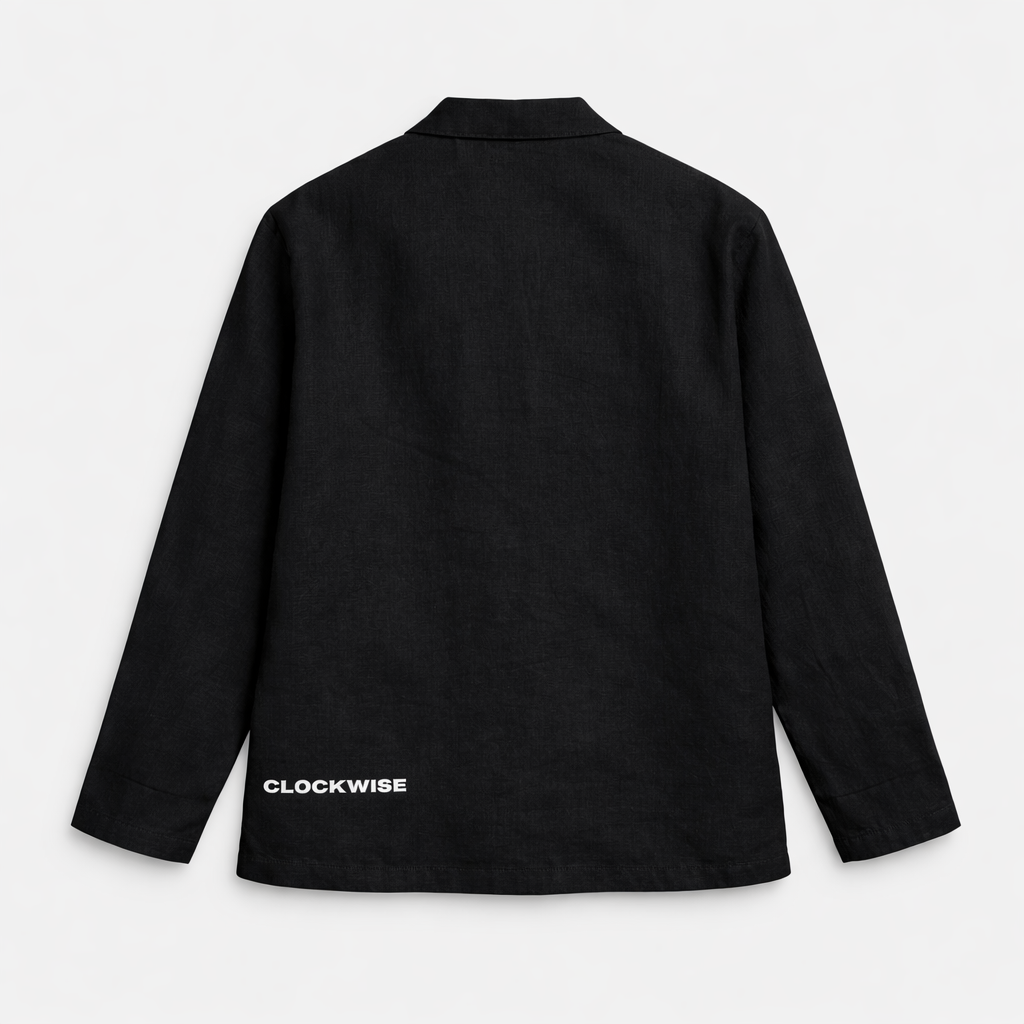 BLACK LINEN SHIRT