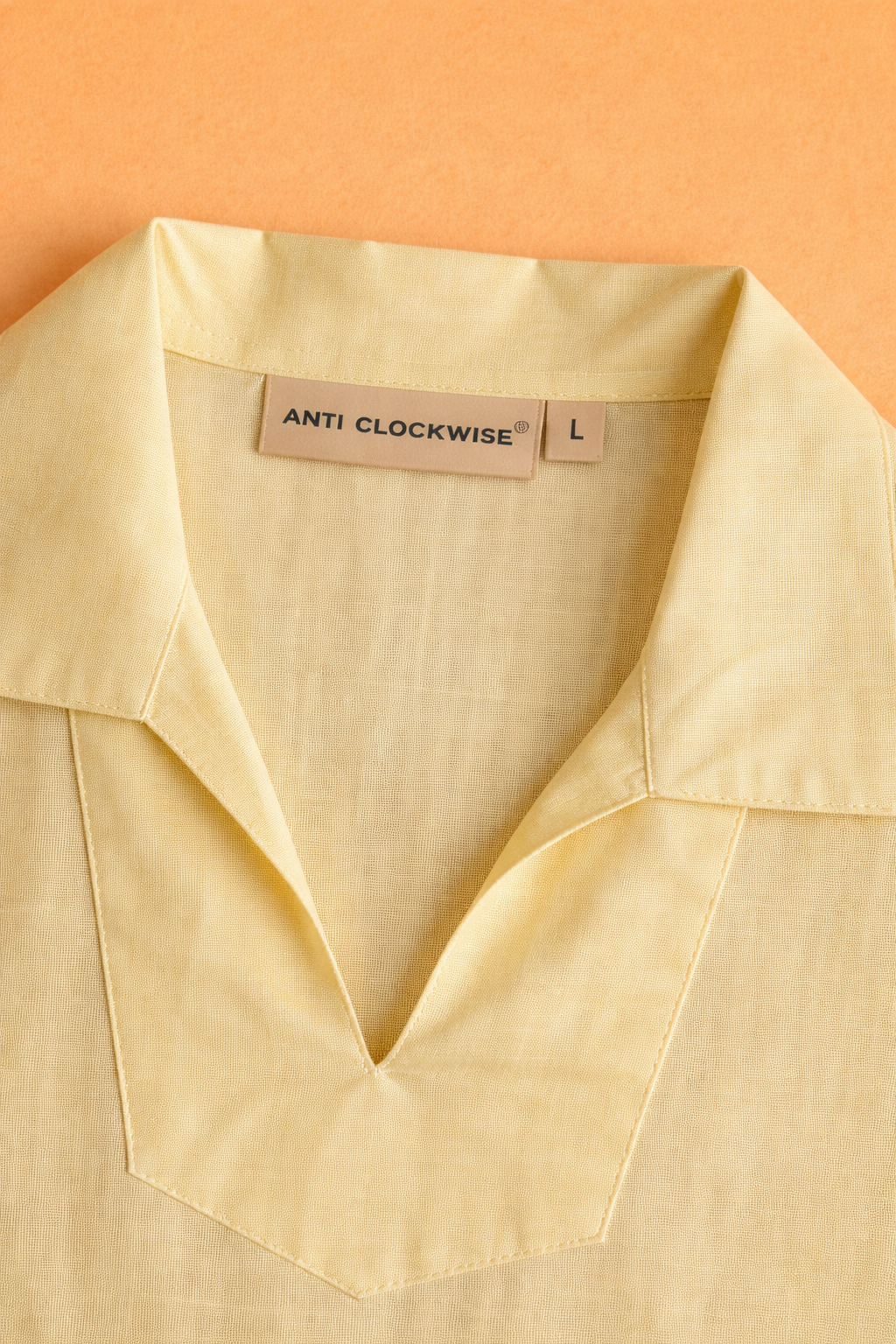 LEMON YELLOW LINEN T - SHIRT