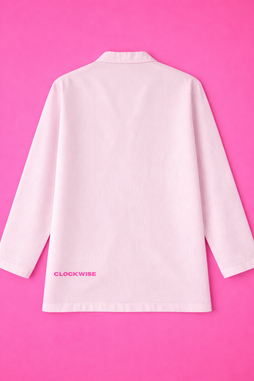 BABY PINK LINEN T - SHIRT