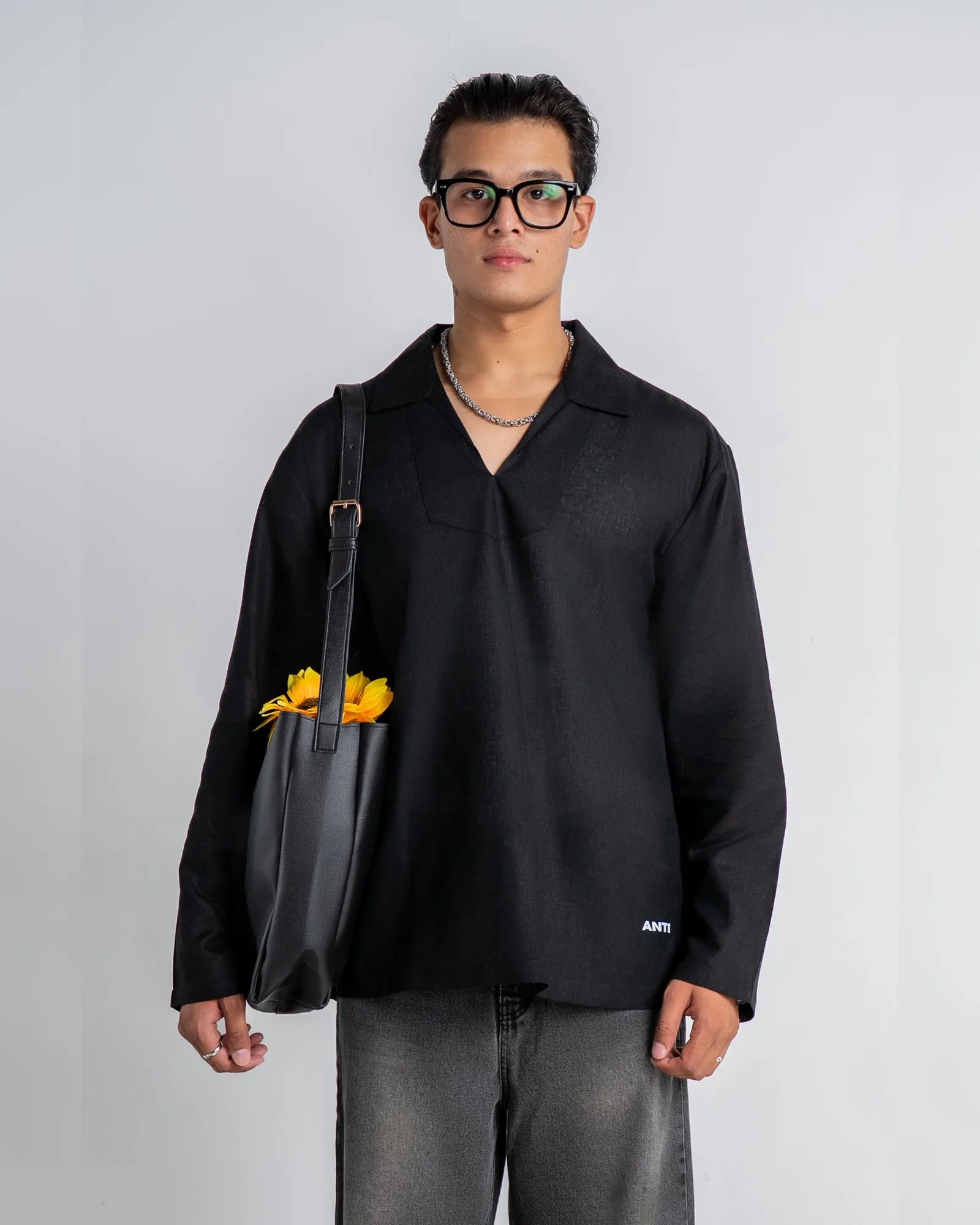 Black linen Shirt