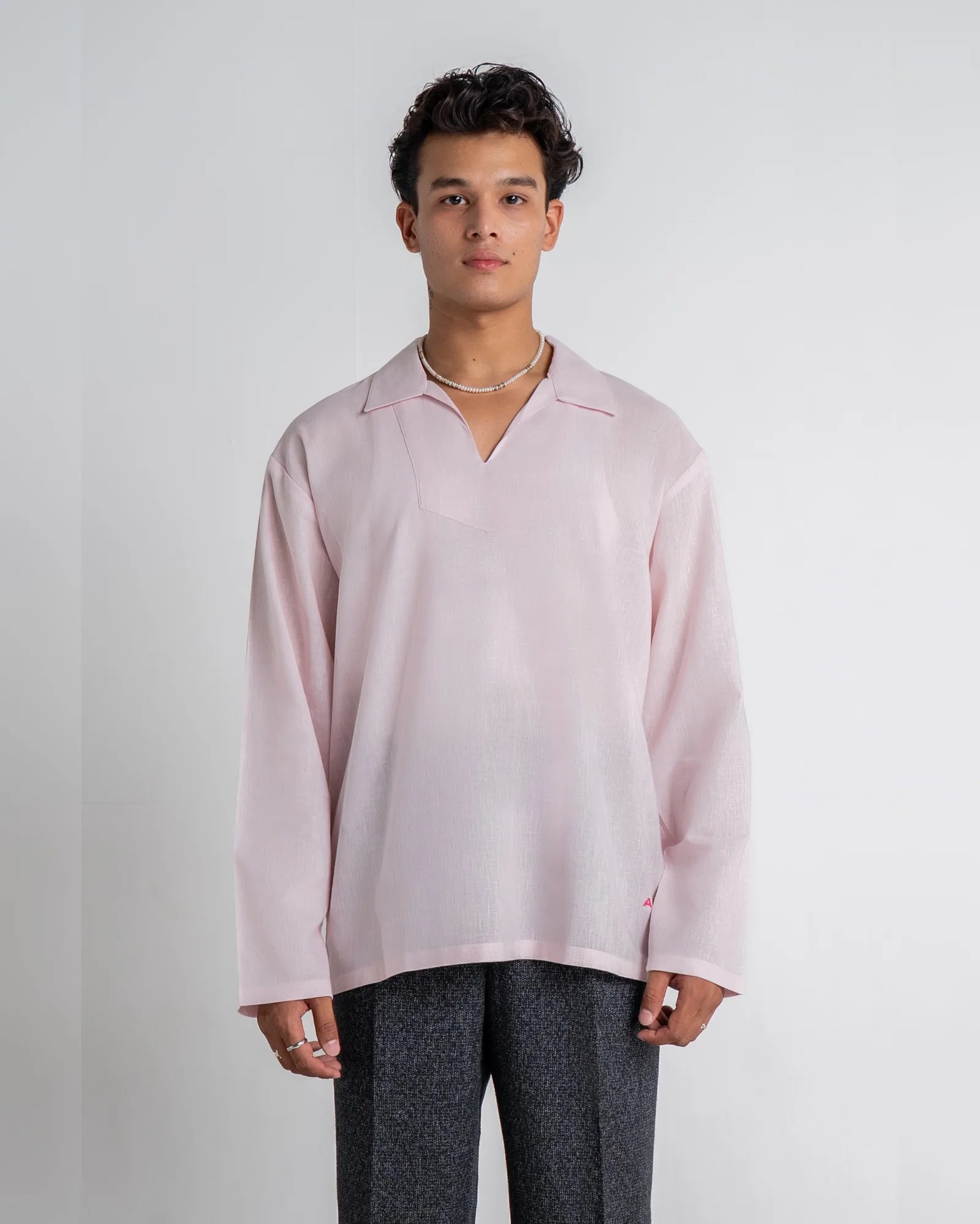 Baby Pink Linen Shirt